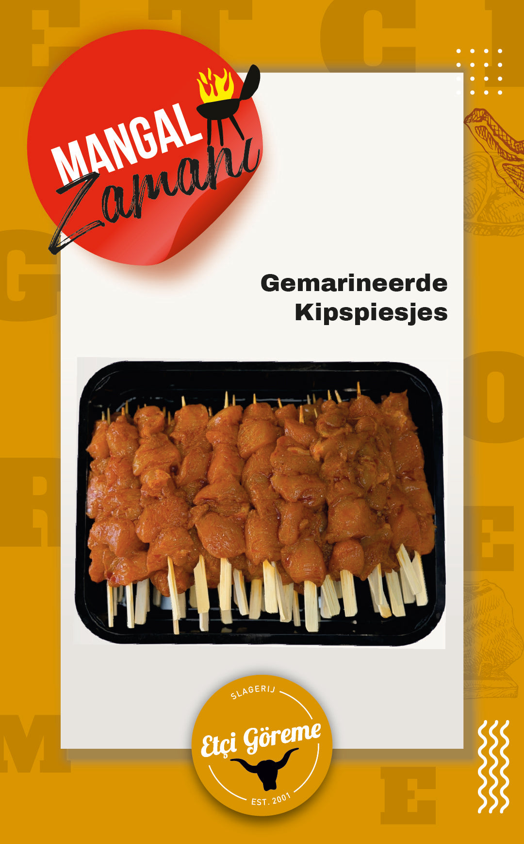 Gemarineerde Kipspiesjes